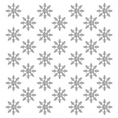 pattern of snowflakes christmas decoration isolated icon