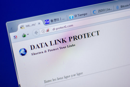 Ryazan, Russia - June 05, 2018: Homepage of Dl-protect1.com website on the display of PC, url - Dl-protect1.com.