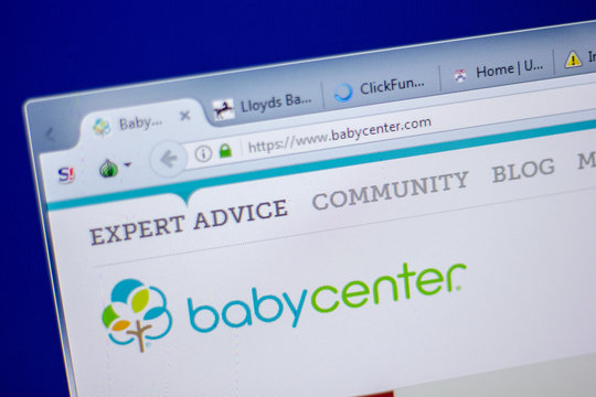 Ryazan, Russia - June 05, 2018: Homepage of BabyCenter website on the display of PC, url - BabyCenter.com.