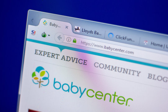 Ryazan, Russia - June 05, 2018: Homepage of BabyCenter website on the display of PC, url - BabyCenter.com.