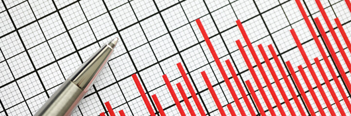 Close-up of significant charts and graphs lying on table in office. Business documents used to analyze successful corporation investment. Reports sale concept