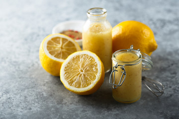 Homemade salad lemon dressing