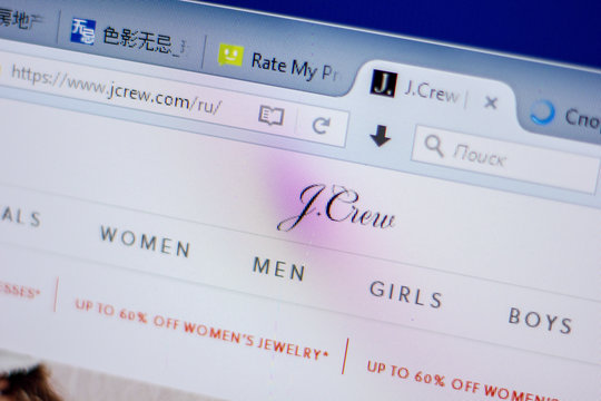 Ryazan, Russia - June 05, 2018: Homepage of Jcrew website on the display of PC, url - Jcrew.com.