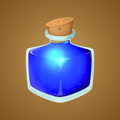 Magic potion game asset vector icon, cute fantasy design, isolated element.	