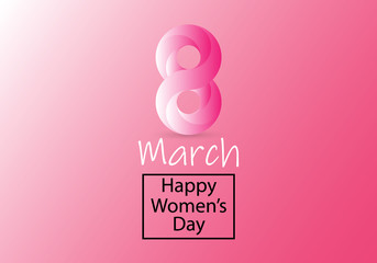 Card for 8 March International Women's day, greeting card.