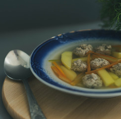 Soup with meatballs