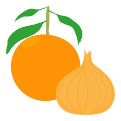 Orange product icon. Isometric illustration of orange product vector icon for web