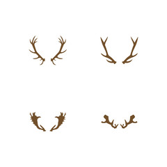 Deer Antlers Logo Template Illustration Design.