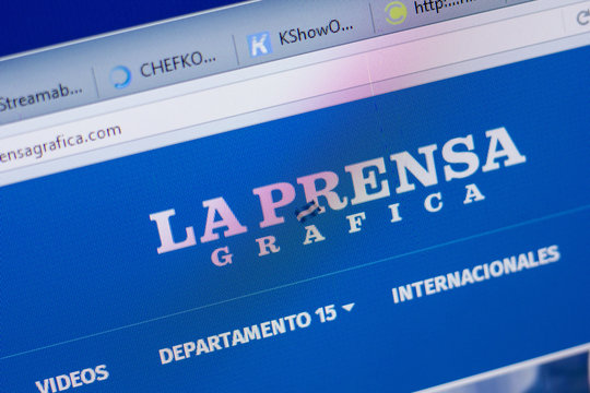 Ryazan, Russia - June 16, 2018: Homepage of LaPrensaGrafica website on the display of PC, url - LaPrensaGrafica.com.