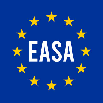 EASA, European Aviation Safety Agency Sign Illustration With The European Flag