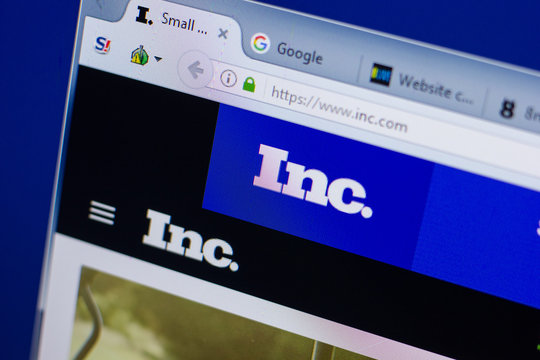 Ryazan, Russia - June 16, 2018: Homepage of Inc website on the display of PC, url - Inc.com.