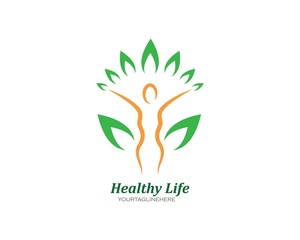 woman character  with leaves vector icon illustration