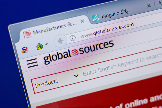 Ryazan, Russia - June 16, 2018: Homepage of GlobalSources website on the display of PC, url - GlobalSources.com.