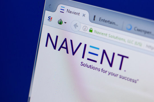 Ryazan, Russia - June 16, 2018: Homepage of Navient website on the display of PC, url - Navient.com.