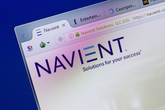 Ryazan, Russia - June 16, 2018: Homepage of Navient website on the display of PC, url - Navient.com.