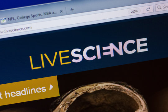 Ryazan, Russia - June 16, 2018: Homepage of LiveScience website on the display of PC, url - LiveScience.com.