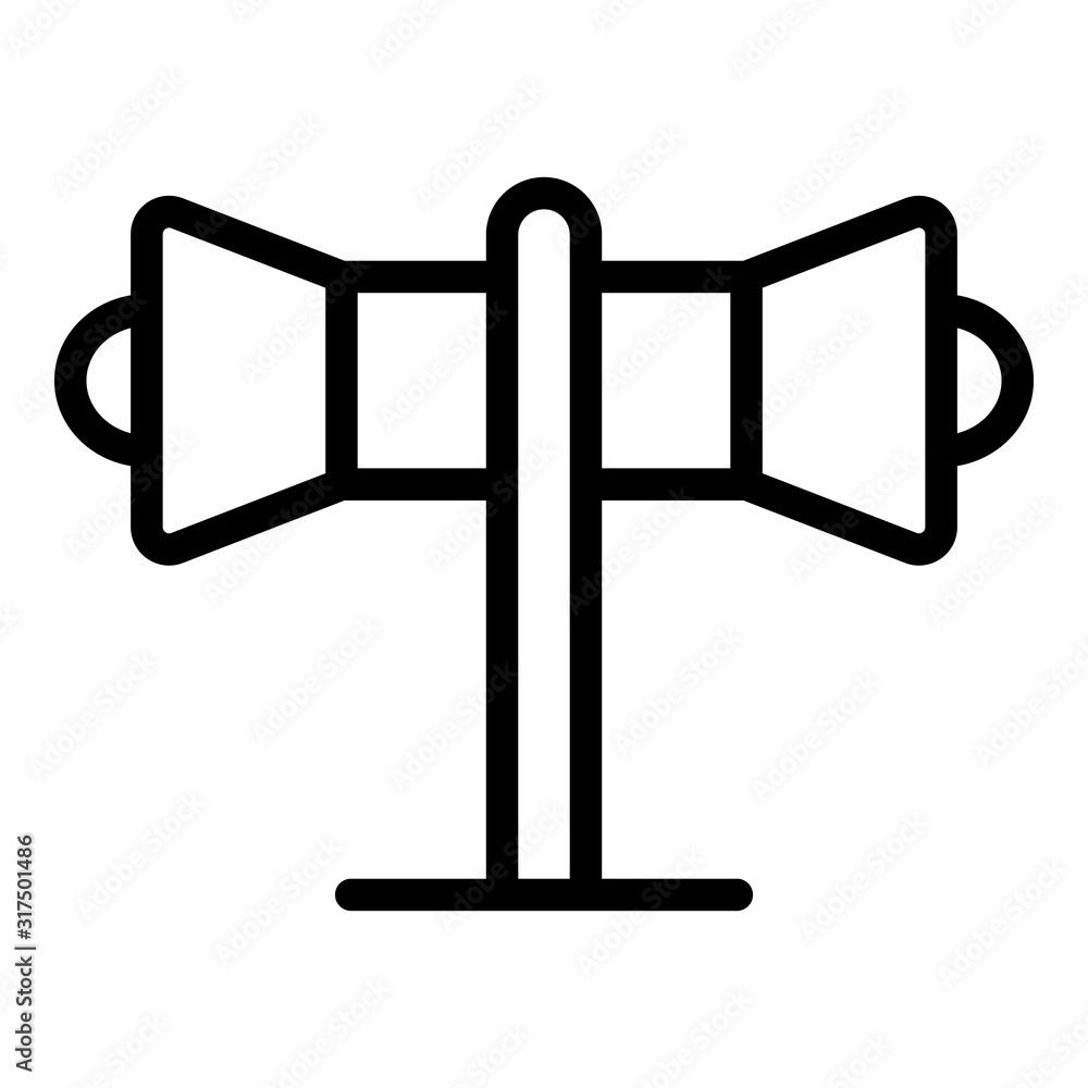 Poster megaphone remarketing icon. outline megaphone remarketing vector icon for web design isolated on whi