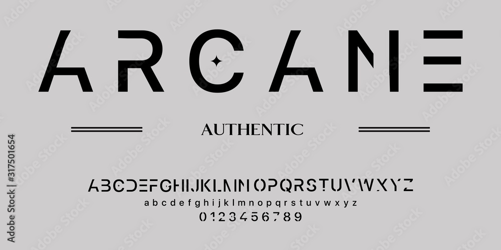Fototapete font. abc alphabet typeface. font digital modern alphabet and number fonts. typography alphabet crea