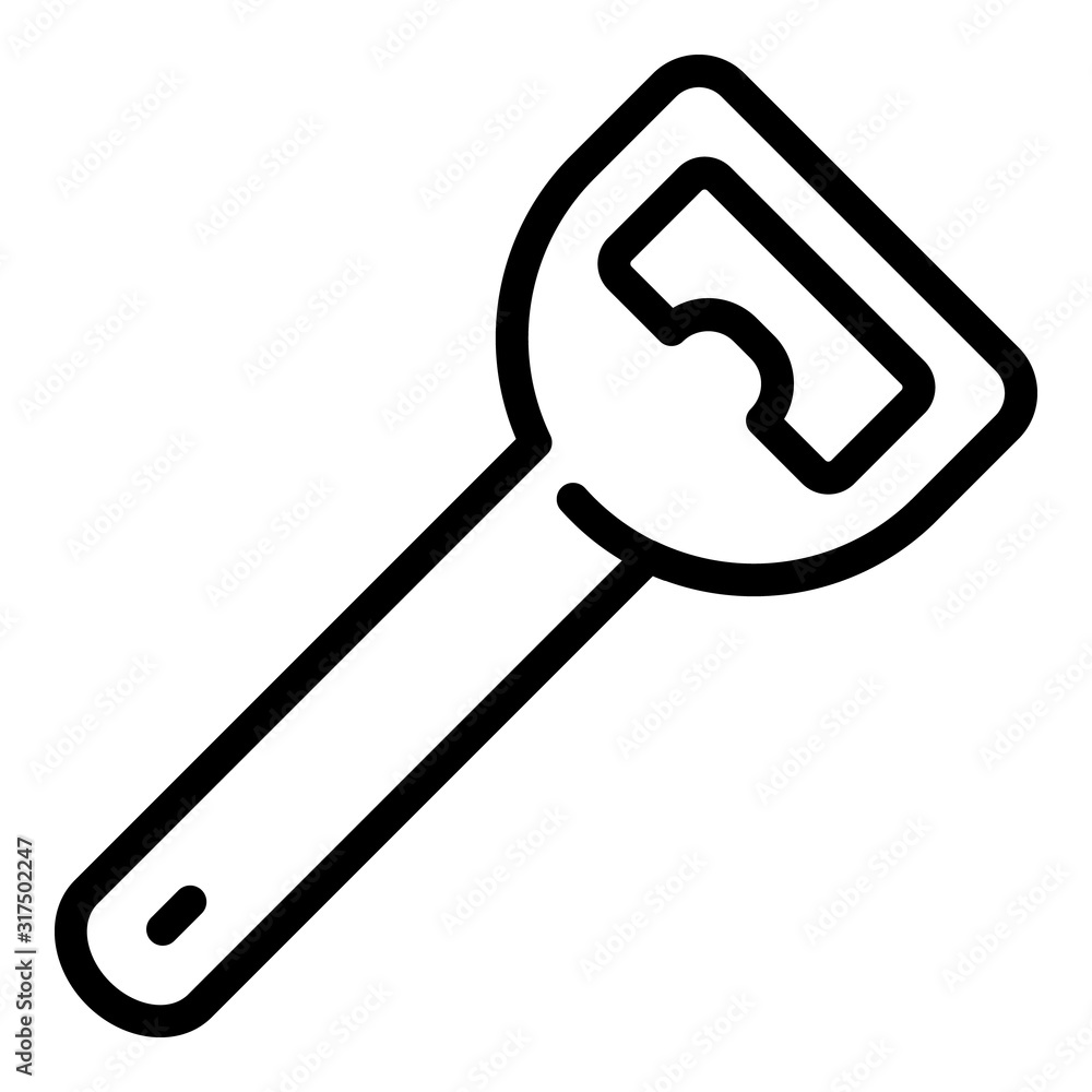 Poster bottle-opener icon. outline bottle-opener vector icon for web design isolated on white background