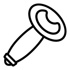 Wood bottle-opener icon. Outline wood bottle-opener vector icon for web design isolated on white background
