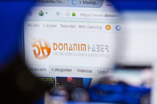 Ryazan, Russia - June 16, 2018: Homepage of DonanimHaber website on the display of PC, url - DonanimHaber.com.