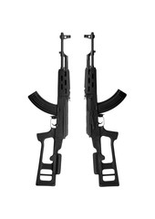 Soviet carbine in modern body kit isolate on a white background. Tuned automatic carbine of the...