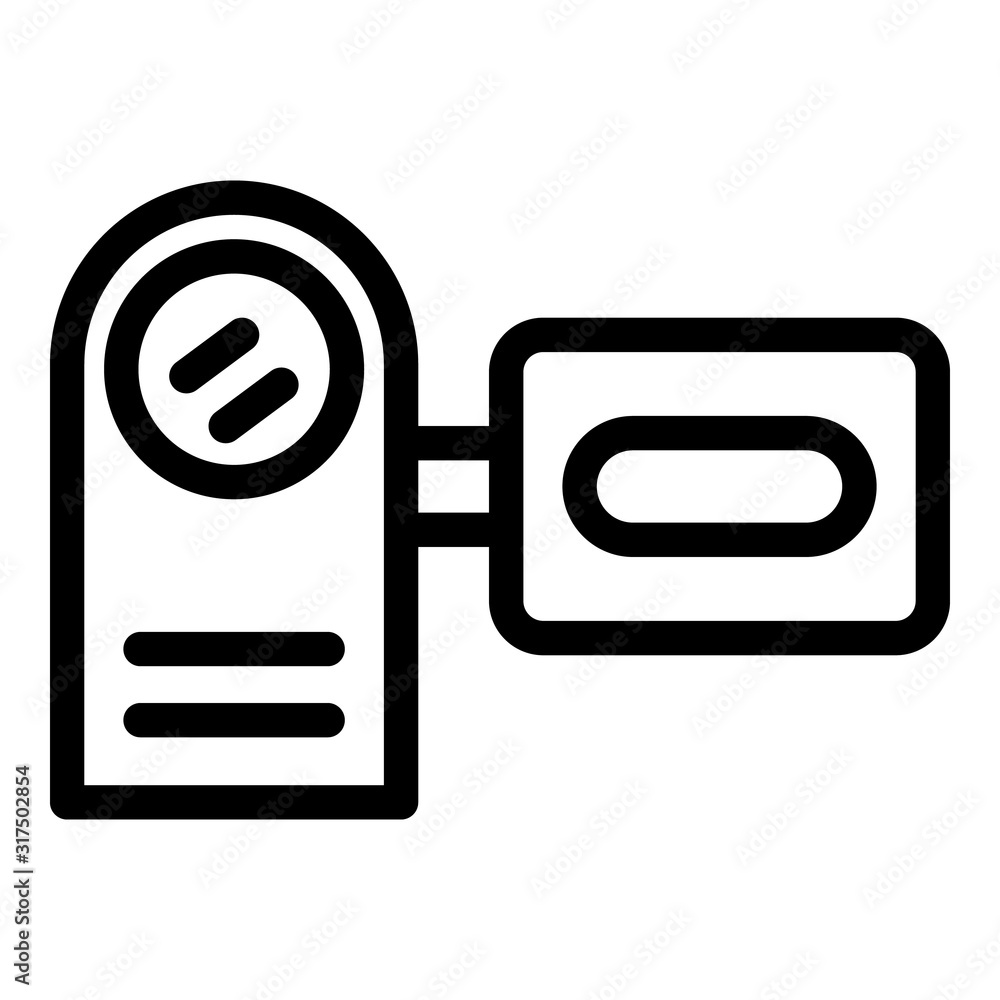 Poster videocamera icon. outline videocamera vector icon for web design isolated on white background