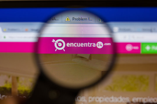 Ryazan, Russia - June 16, 2018: Homepage of Encuentra24 website on the display of PC, url - Encuentra24.com.