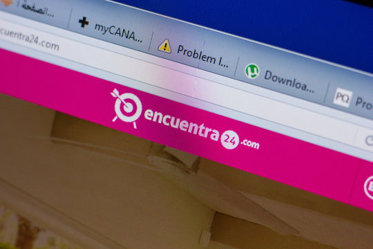 Ryazan, Russia - June 16, 2018: Homepage of Encuentra24 website on the display of PC, url - Encuentra24.com.