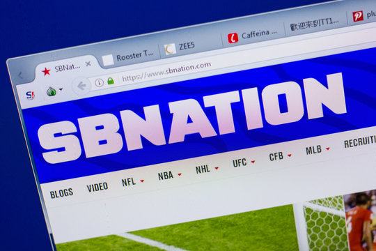 Ryazan, Russia - June 16, 2018: Homepage of Sbnation website on the display of PC, url - Sbnation.com.