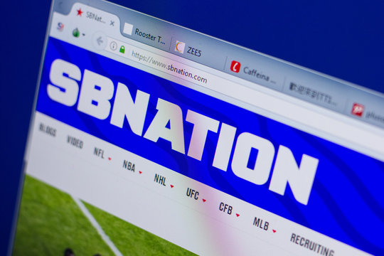 Ryazan, Russia - June 16, 2018: Homepage of Sbnation website on the display of PC, url - Sbnation.com.