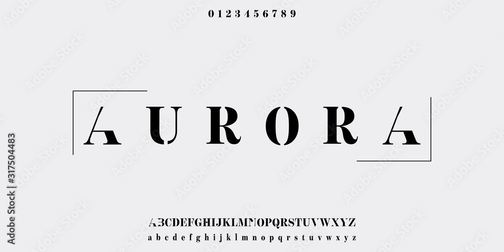 Fototapete font. abc alphabet typeface. font digital modern alphabet and number fonts. typography alphabet crea