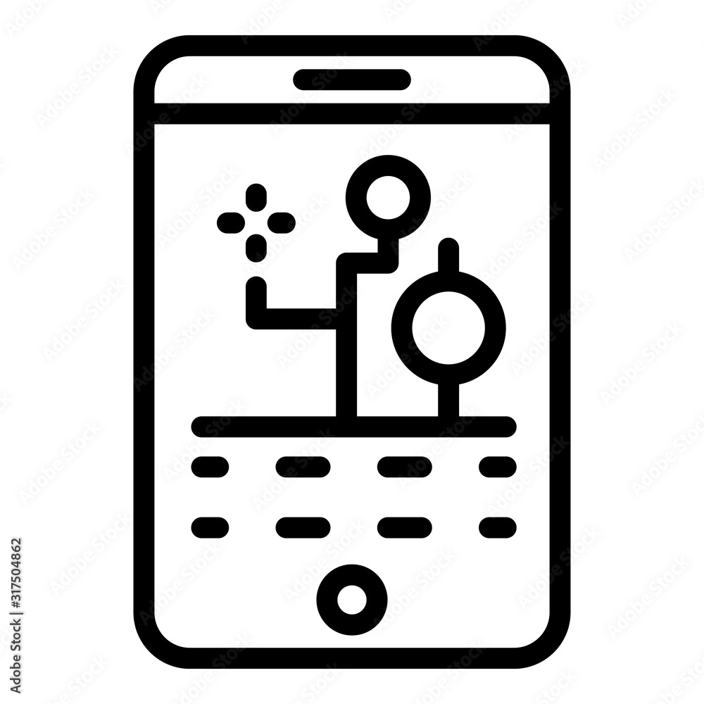 Poster smartphone icon. outline smartphone vector icon for web design isolated on white background