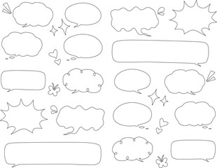 手書き風吹き出し　 Handwriting style『 Speech bubble』