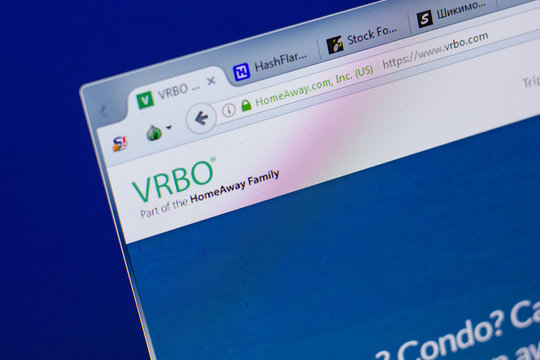 Ryazan, Russia - June 17, 2018: Homepage of VRBO website on the display of PC, url - VRBO.com.