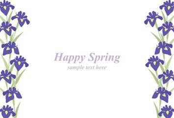 アヤメ　菖蒲　フレーム　イラスト