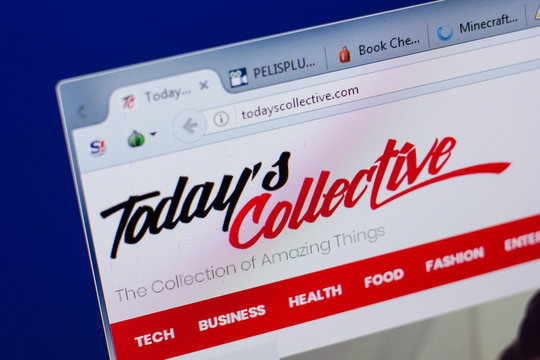 Ryazan, Russia - June 17, 2018: Homepage of TodayCollective website on the display of PC, url - TodayCollective.com.