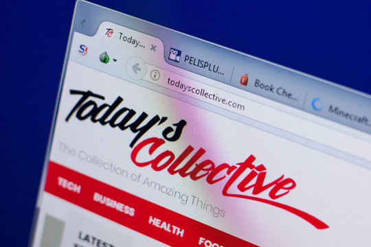 Ryazan, Russia - June 17, 2018: Homepage of TodayCollective website on the display of PC, url - TodayCollective.com.