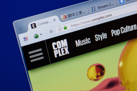 Ryazan, Russia - June 17, 2018: Homepage of Complex website on the display of PC, url - Complex.com.
