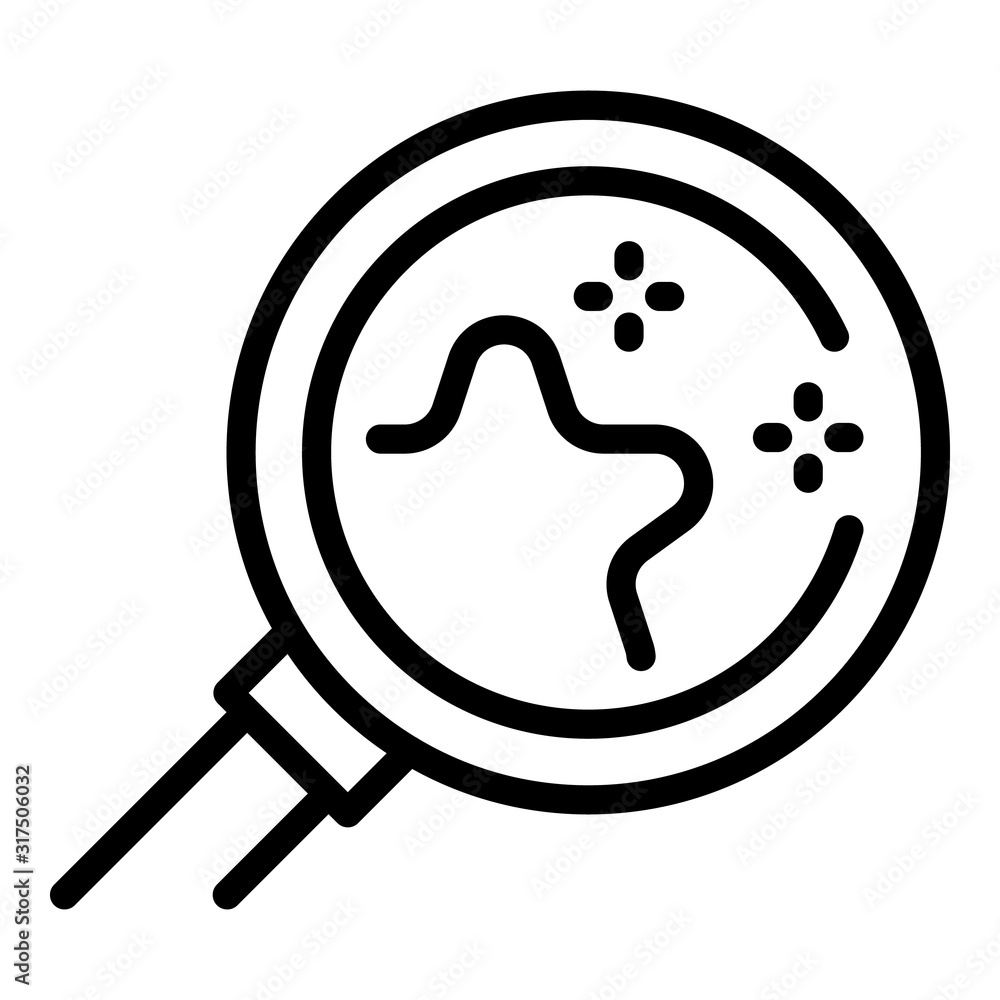 Poster gaming magnifier icon. outline gaming magnifier vector icon for web design isolated on white backgro