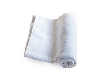 White towel isolated on white background. This has clipping path. 