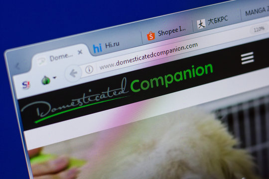 Ryazan, Russia - June 17, 2018: Homepage of DomesticatedCompanion website on the display of PC, url - DomesticatedCompanion.com.