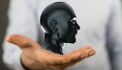 human head, chakra power, inspiration abstract thought.