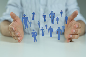 Social Networking illustration team group