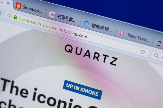 Ryazan, Russia - June 17, 2018: Homepage of QZ website on the display of PC, url - QZ.com.
