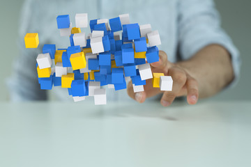 Cloud storage and Computing concept digital