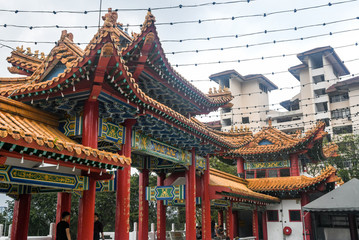 Thean Hou Temple exterior. Chinese temple in Kuala Lumpur, Malaysia