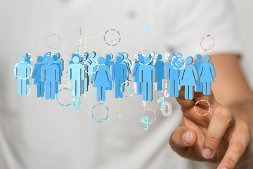 abstract social network scheme, which contains business people