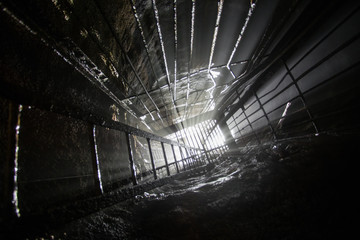 Gold mine vertical raise with light