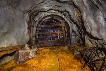 No entry tunel at underground emerald mine